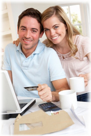 couple paying bills