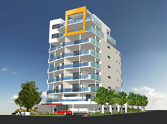 Artist's impression of a new block of units