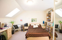 Student common areas in a university apartment