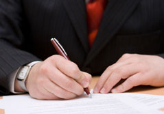 Signing a trust document