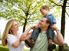 Family in the park
