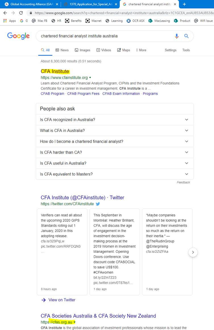 CFA Institute Search Results