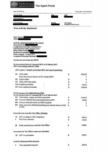 Tax Portal Printout