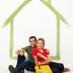 First home buyers with a new house