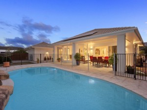 house with a pool