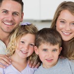 A family moving into their new home