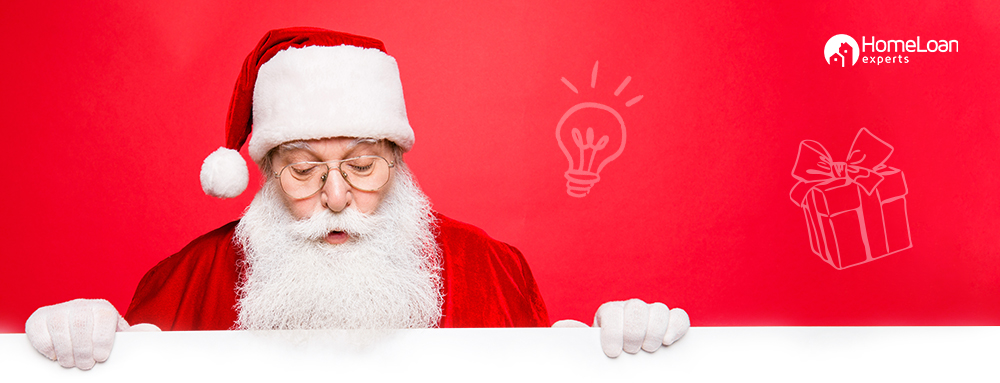 Santa looking at 9 Tips For Homebuyers
