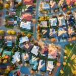 areial view of a typical suburb in Australia