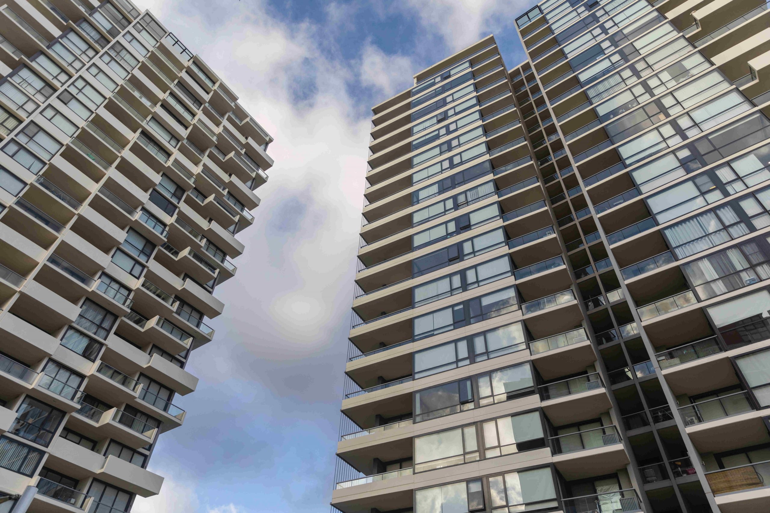 Two tall residential buildings