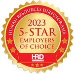 Homan Resources Director Asia - 5 Star Employers Of choice- 2023 award logo