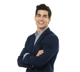 a man in black suit