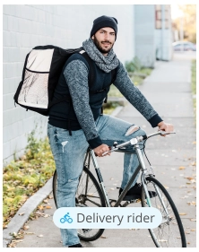 Self-employed delivery rider