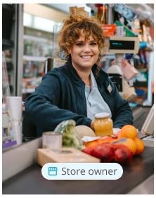 Self-employed store owner